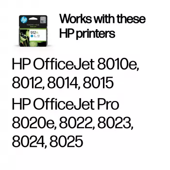 HP 912XL originálna atramentová kazeta azúrová s vysokou výťažnosťou