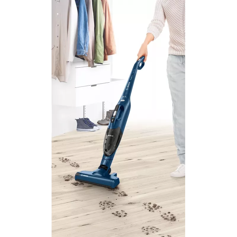 Bosch Serie 2 BBHF216 akumulátorový vysávač/elektrická metla 2-in-1 akumulátorový vysávač batéria suchý bezvreckový modrý