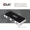 CLUB3D USB Type C 4-in-1 hub na HDMI™ 4K60Hz USB Type C PD / USB Type A / audio konektor