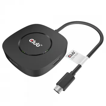 CLUB3D USB Type C 3.2 Gen 1 Multi Stream Transport (MST) hub DisplayPort 1.4 trojmonitorový