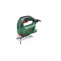 Priamočiara píla Bosch PST 650 — 500 W, 300 W výstupný výkon, 65 mm hĺbka rezu v dreve, 4 mm v oceli, horná rukoväť, výmena pílového listu bez nástroja