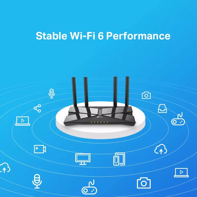 TP-Link Archer AX1500 Dual-Band Wi-Fi 6 router, čierna
