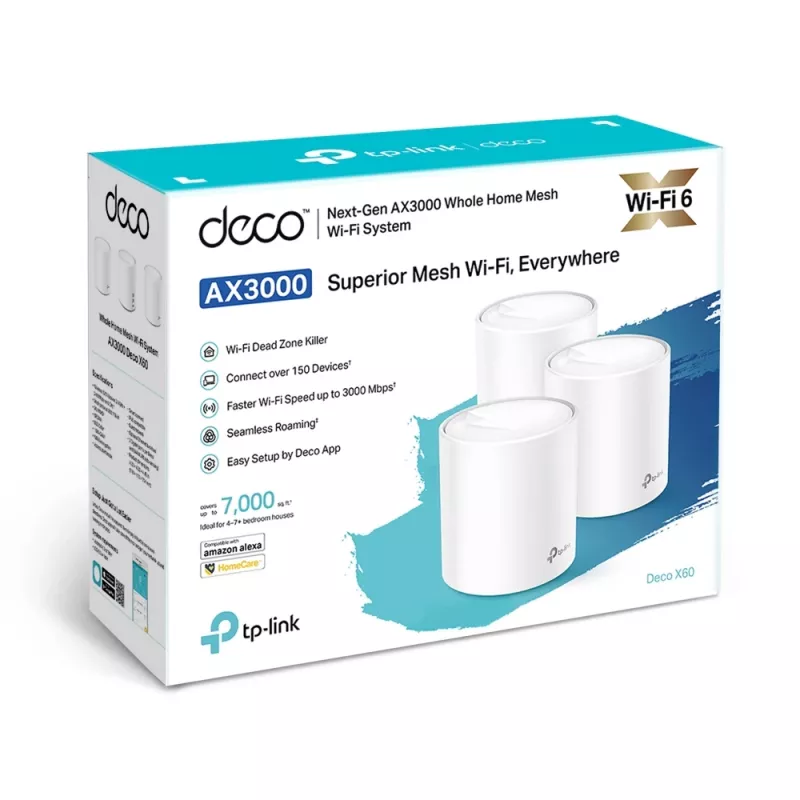 TP-Link AX3000 Whole Home Mesh Wi-Fi System, balenie 3 ks