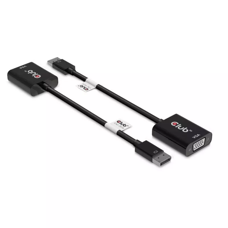 CLUB3D DisplayPort™ na VGA čierny aktívny adaptér M/F