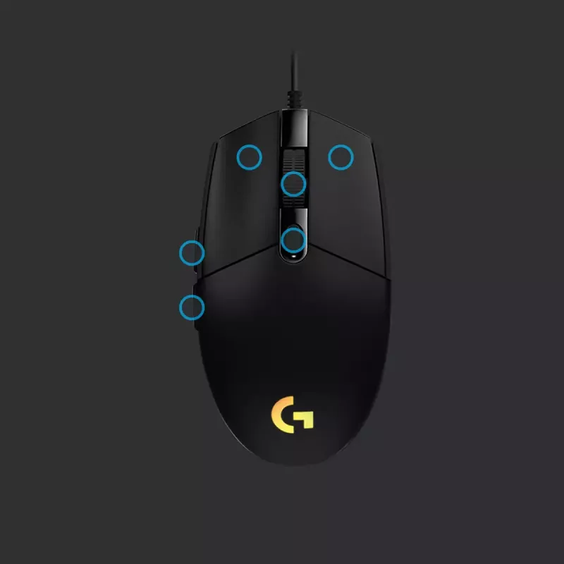 LOGITECH G203 Lightsync herná myš USB čierna