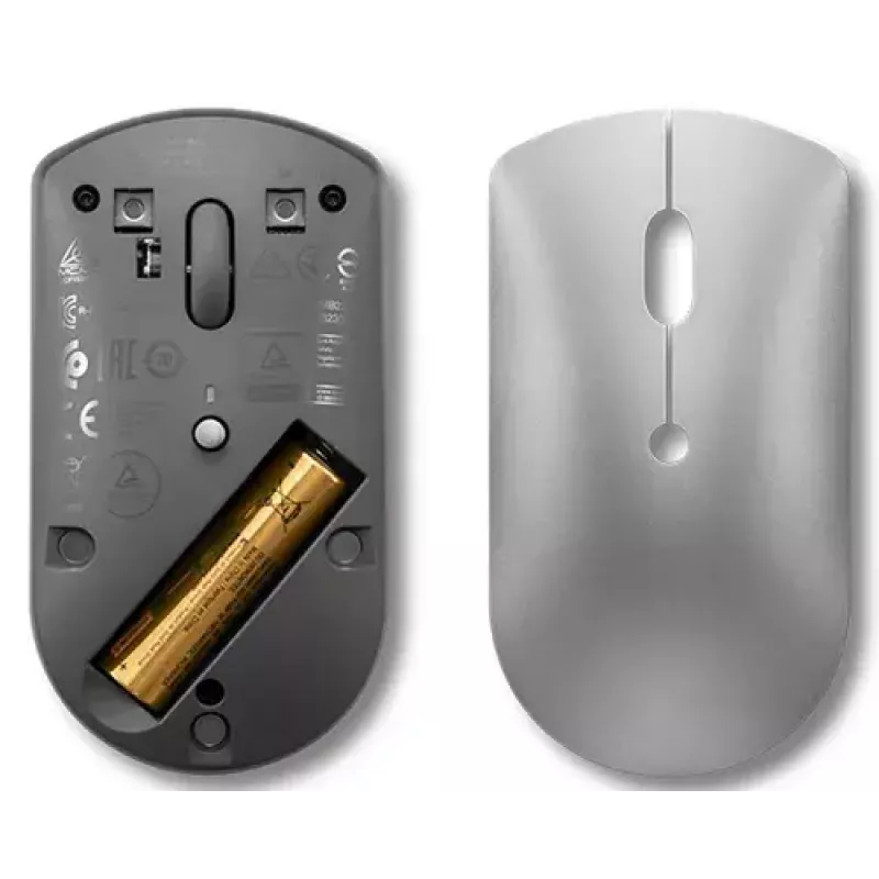 Optická Bluetooth myš Lenovo 600 — 2400 dpi, Bluetooth 5.0 Dual-Host, 3 tlačidlá, guličkové koliesko, železnosivá