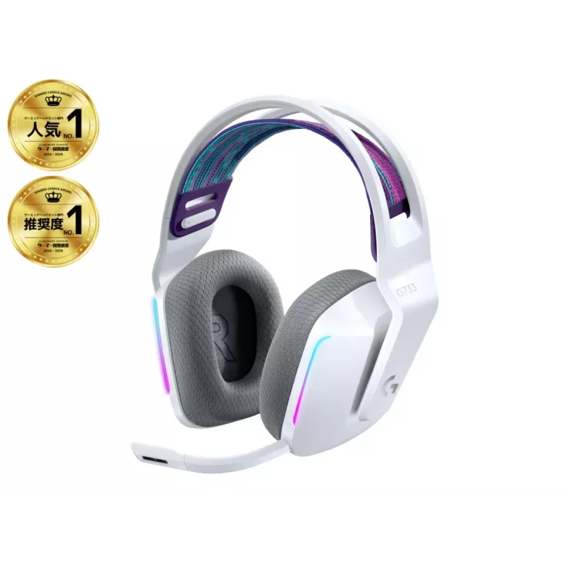 LOGITECH G733 Lightspeed bezdrôtový RGB herný headset biely