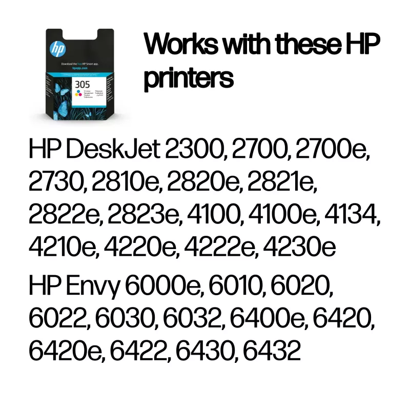 HP 305 originálna atramentová kazeta s tromi farbami, cyan, magenta, žltá, 1 ks, 100 strán
