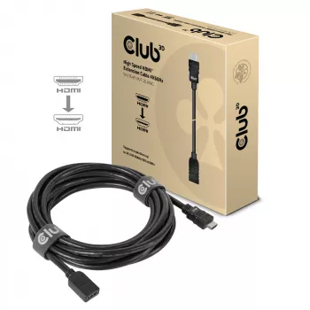 CLUB3D High Speed HDMI™ predlžovací kábel 4K60Hz M/F 5m/16,4ft 26 AWG
