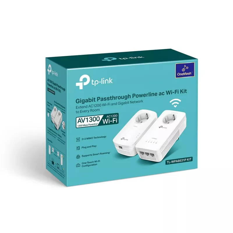 TP-Link TL-WPA8631P KIT PowerLine sieťový adaptér 300 Mbit/s Ethernet LAN Wi-Fi biely 2 ks
