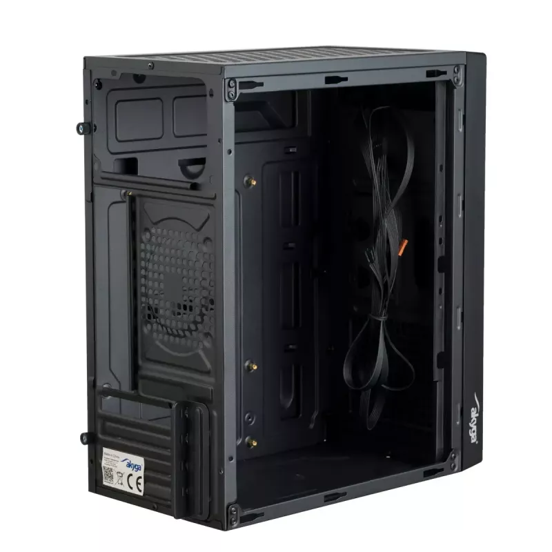 Akyga AK36BK Micro-ATX PC skriňa, Micro ATX / Flex ATX / Mini ITX, USB 3.0 + USB 2.0, bez napájacieho zdroja, čierna
