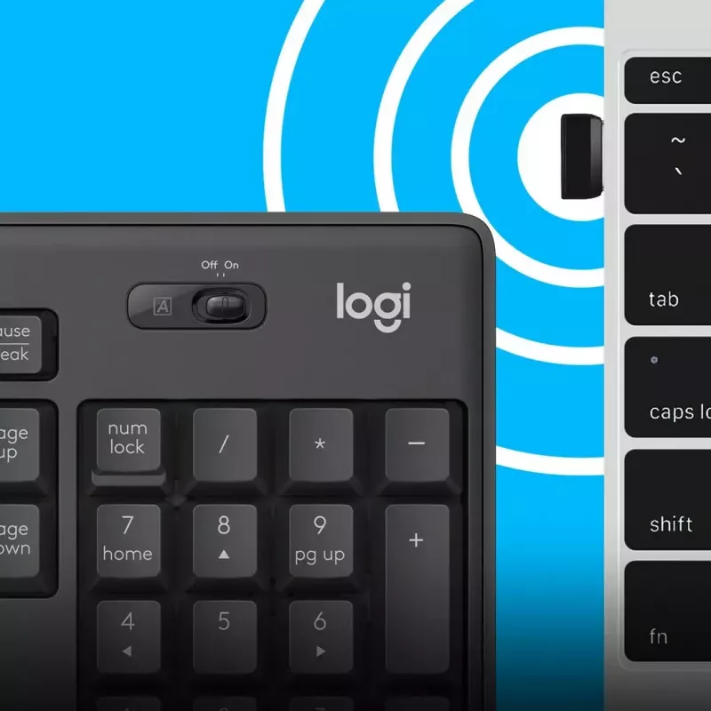 Logitech MK295 Silent Wireless Combo klávesnica RF Wireless QWERTY US International čierna