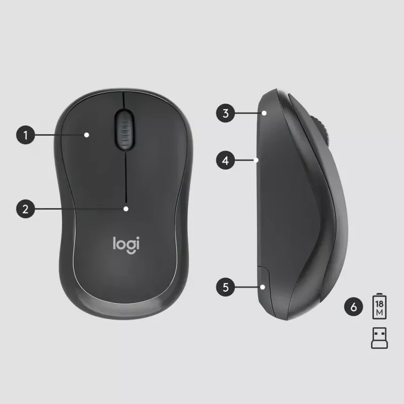 Logitech MK295 Silent Wireless Combo klávesnica RF Wireless QWERTY US International čierna