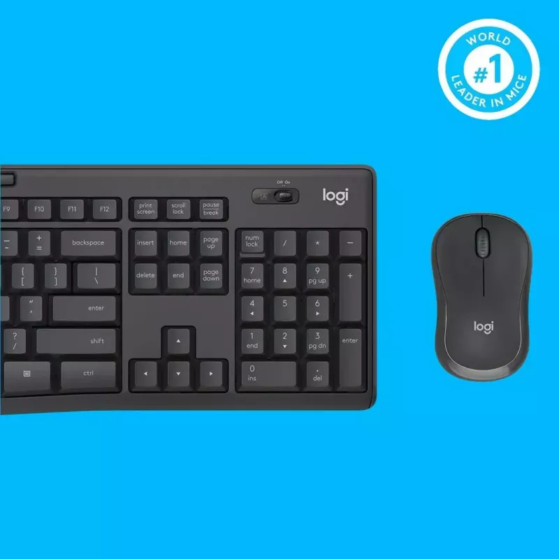 Logitech MK295 Silent Wireless Combo klávesnica RF Wireless QWERTY US International čierna