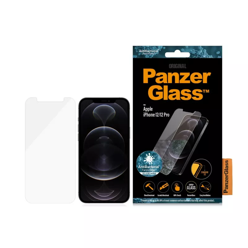 PanzerGlass ® ochranná fólia displeja iPhone 12 | 12 Pro | štandardné prispôsobenie