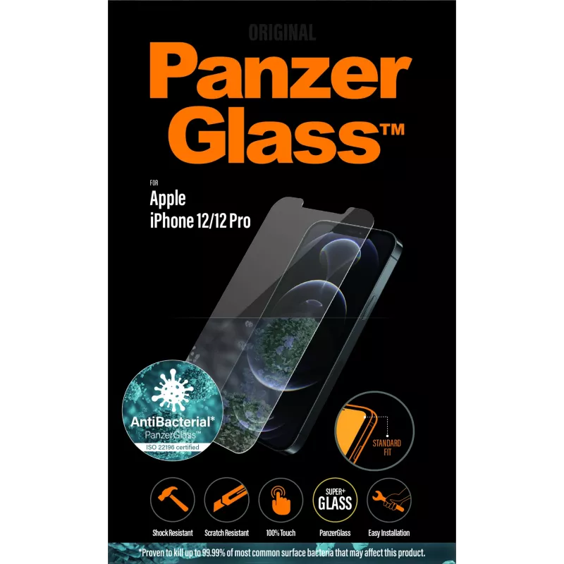 PanzerGlass ® ochranná fólia displeja iPhone 12 | 12 Pro | štandardné prispôsobenie