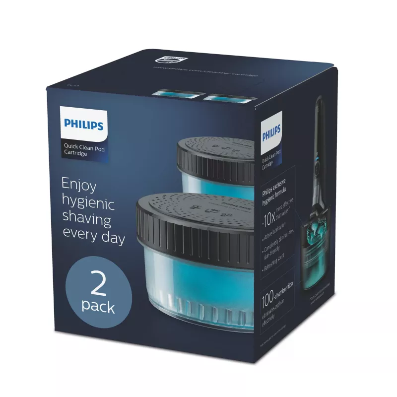 Philips Quick Clean Pod kazeta CC12/50 2 ks balenie čistiace kazety pre elektrické hlavice holiacich strojčekov