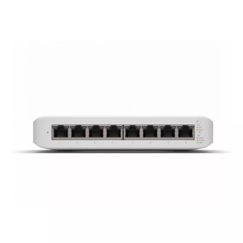 Managed switch UBIQUITI UniFi Switch Lite 8 PoE L2, 8× Gigabit, 4× PoE+ (30 W/port), 54 V DC, 60 W spotreba