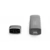 DIGITUS Combo Card Reader Hub (USB-C+USB 3.0) 1x SD, 1x MicroSD, 1x USB 3.0, sivý