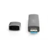 DIGITUS Combo Card Reader Hub (USB-C+USB 3.0) 1x SD, 1x MicroSD, 1x USB 3.0, sivý