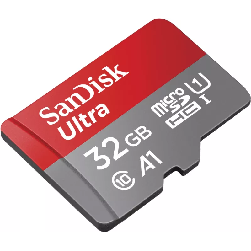 SanDisk 32GB Ultra microSDHC UHS-I pamäťová karta s adaptérom – 98MB/s, C10, U1, Full HD, A1