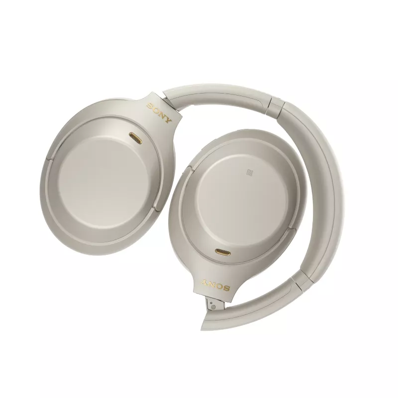 Sony WH-1000XM4 headset káblový a bezdrôtový cez hlavu hovory/hudba USB Type-C Bluetooth strieborný