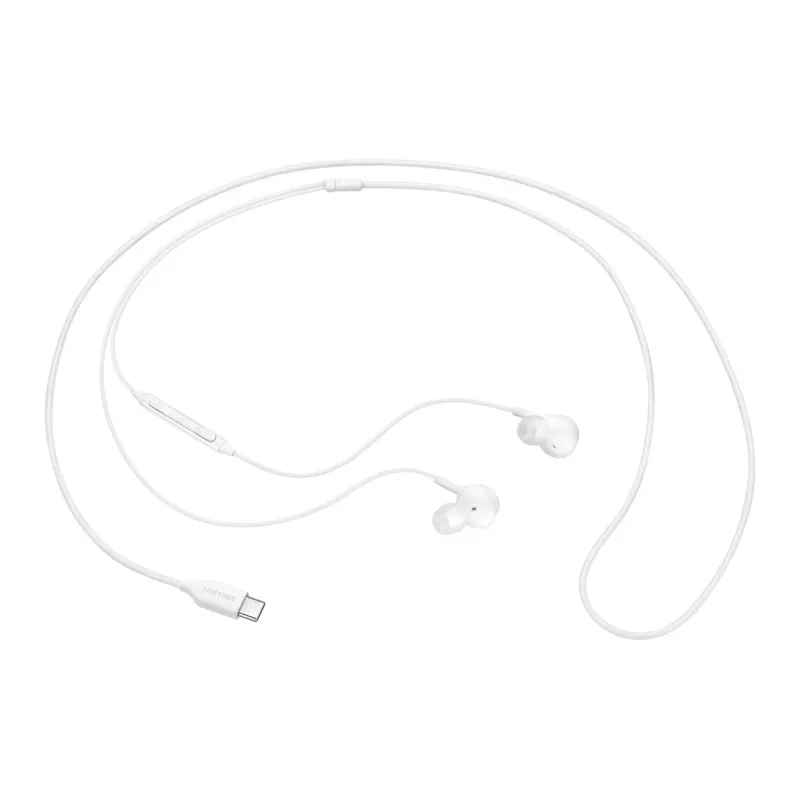 Káblové in-ear slúchadlá Samsung EO-IC100, binaurálne, USB Type-C konektor, 32 Ω impedancia, 20–20000 Hz, biele