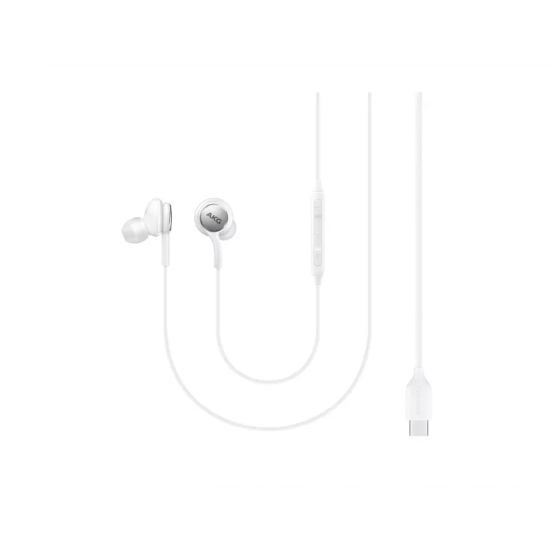 Káblové in-ear slúchadlá Samsung EO-IC100, binaurálne, USB Type-C konektor, 32 Ω impedancia, 20–20000 Hz, biele