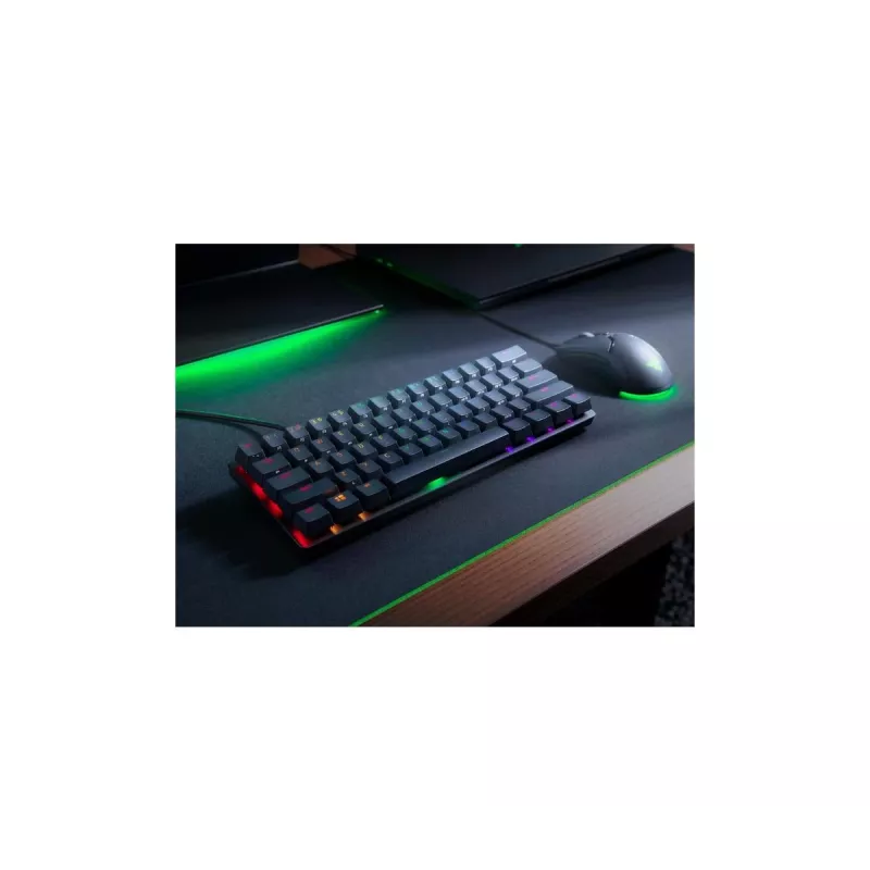 Mechanická herná klávesnica Razer Huntsman Mini, mini formát, QWERTY US International, optické spínače, káblová USB, čierna