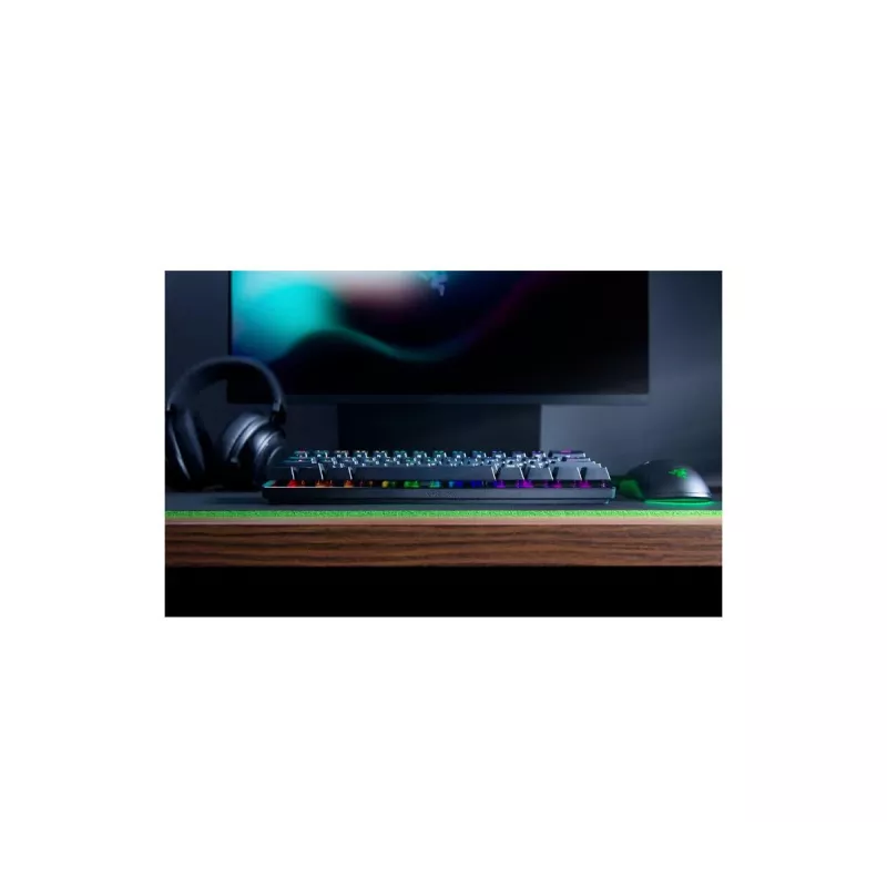Mechanická herná klávesnica Razer Huntsman Mini, mini formát, QWERTY US International, optické spínače, káblová USB, čierna