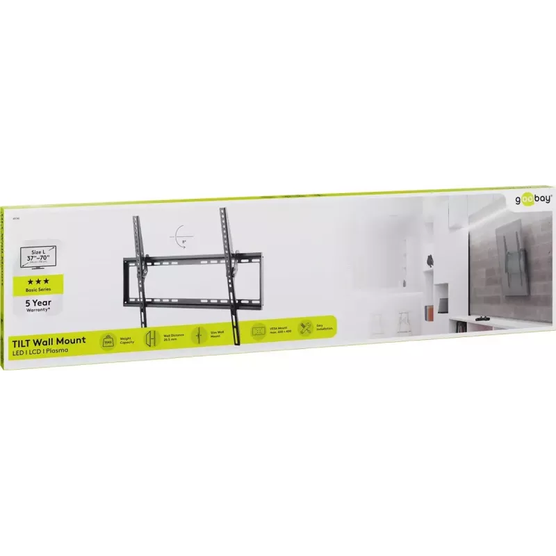 TV držiak na stenu Wentronic 49741 177,8 cm (70 palcov) čierny