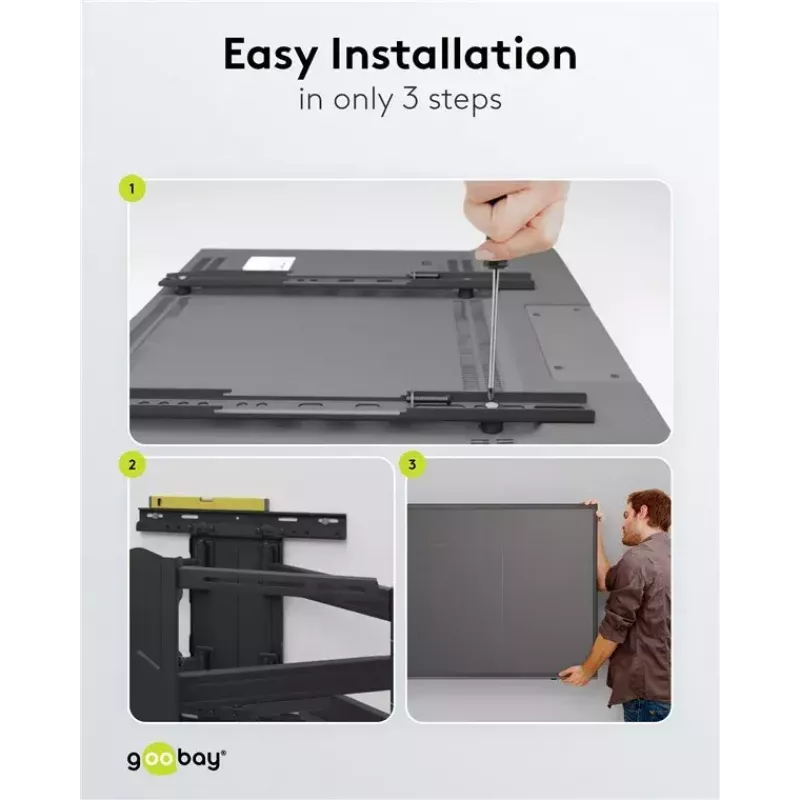 Goobay TV držiak na stenu Basic FULLMOTION M 35 kg 32-55 palcov