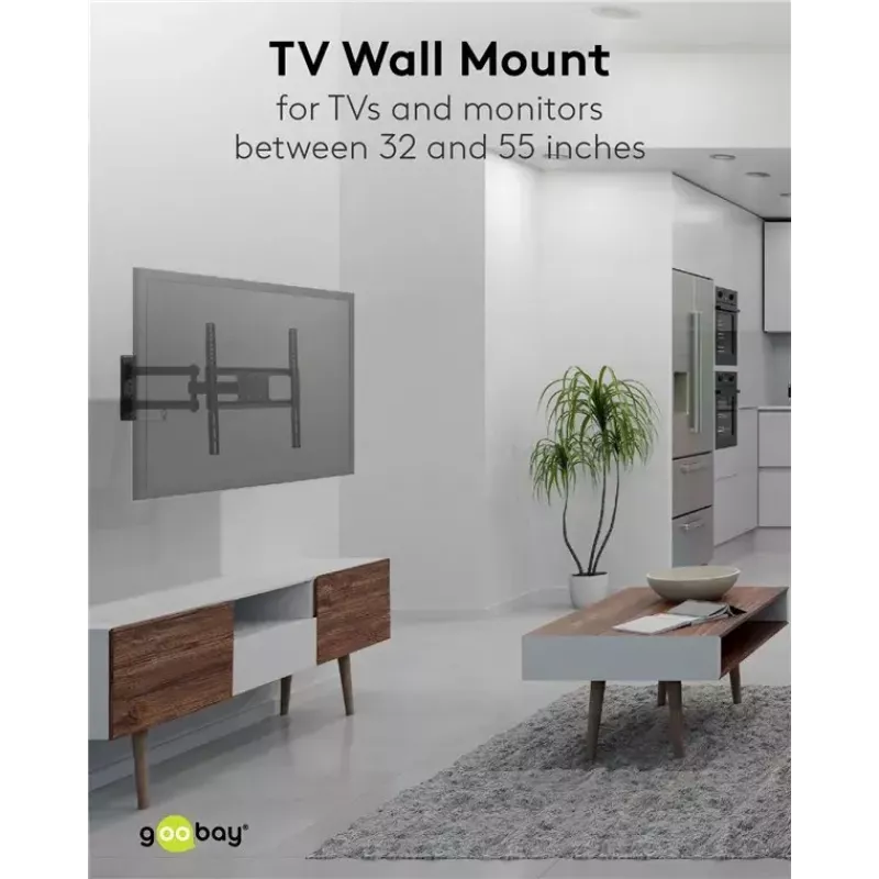 Goobay TV držiak na stenu Basic FULLMOTION M 35 kg 32-55 palcov