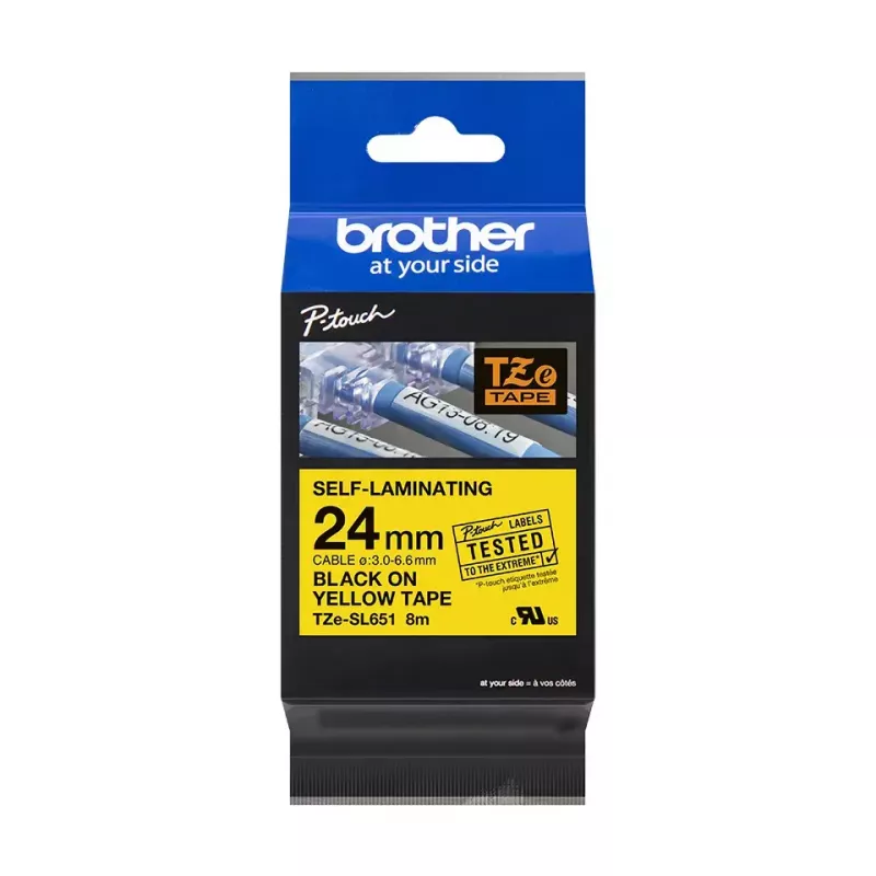 Brother TZE-SL651 páska na etikety čierna na zlatej