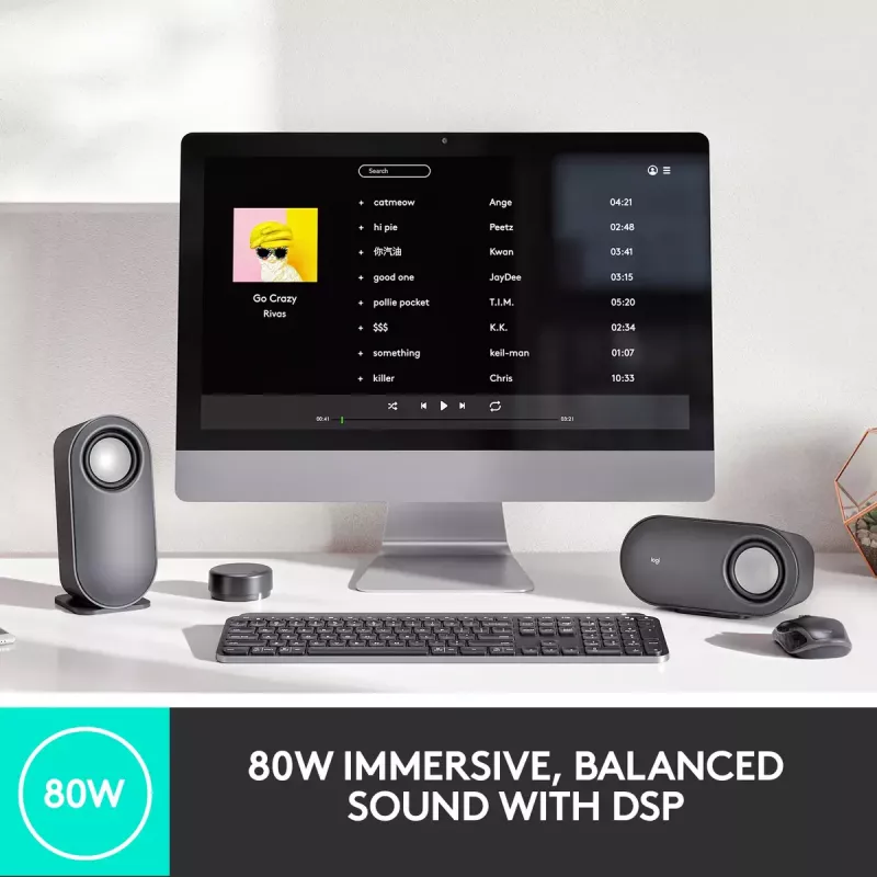 LOGITECH Z407 Bluetooth počítačové reproduktory so subwooferom a bezdrôtovým ovládaním