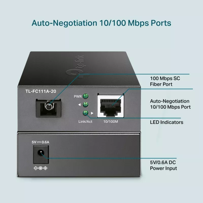 TP-Link 10/100 Mbps WDM mediakonvertor