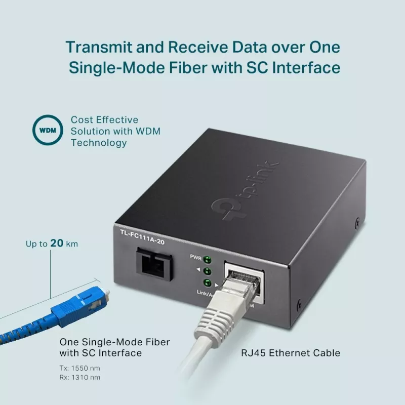 TP-Link 10/100 Mbps WDM mediakonvertor