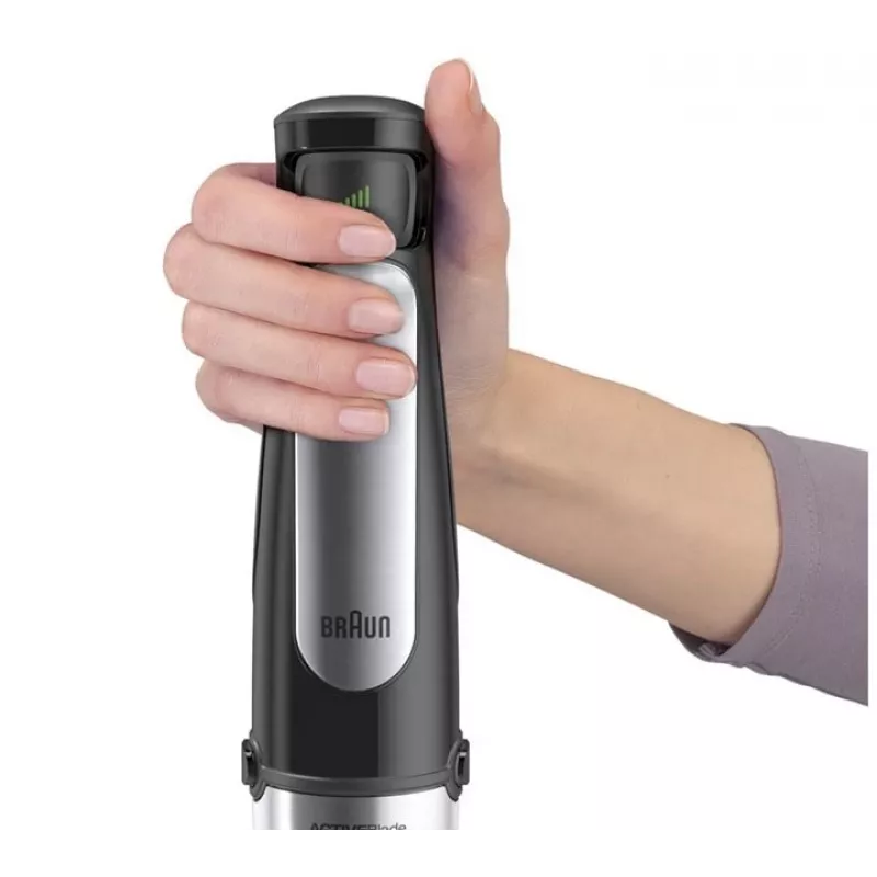Braun MultiQuick 7 MQ 7045X 1,25 L tyčový mixér 1000 W čierna, nehrdzavejúca oceľ