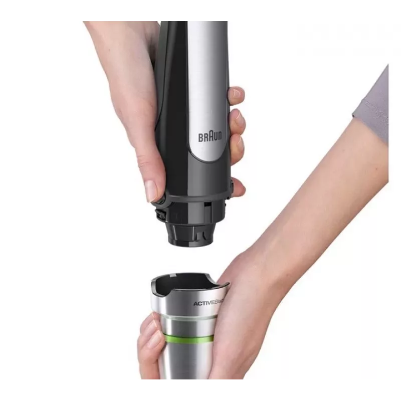 Braun MultiQuick 7 MQ 7045X 1,25 L tyčový mixér 1000 W čierna, nehrdzavejúca oceľ