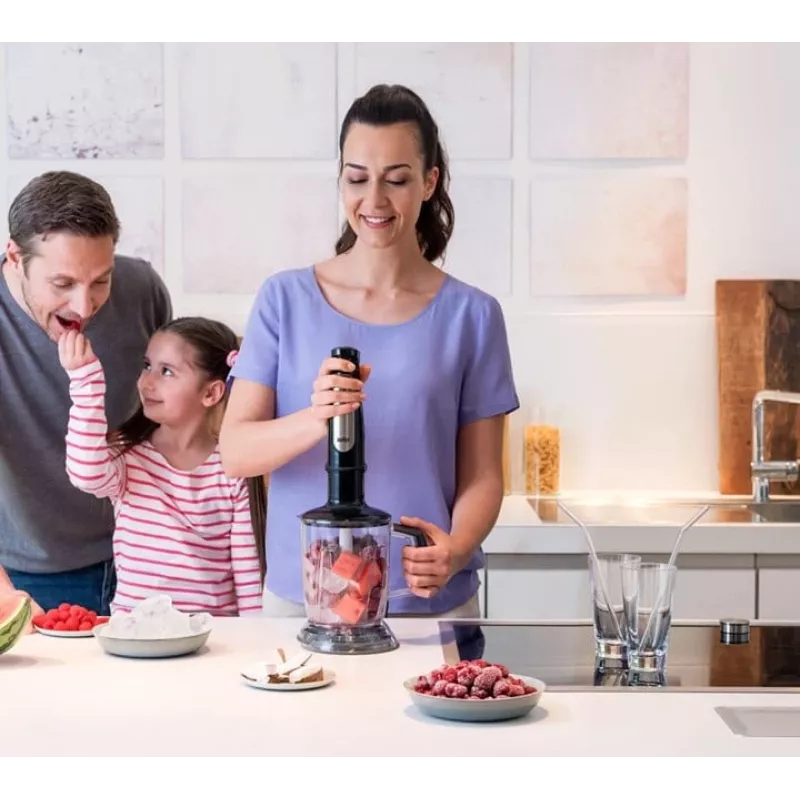 Braun MultiQuick 7 MQ 7045X 1,25 L tyčový mixér 1000 W čierna, nehrdzavejúca oceľ