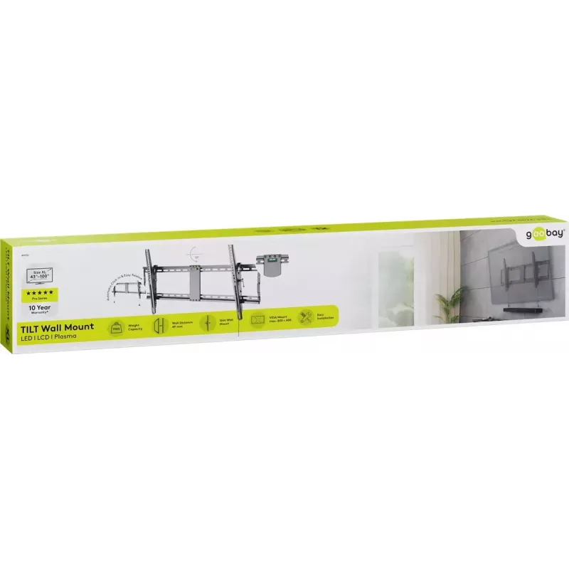 Wentronic Pro TILT (XL) 2,54 m (100 palcov) čierny TV držiak 70 kg