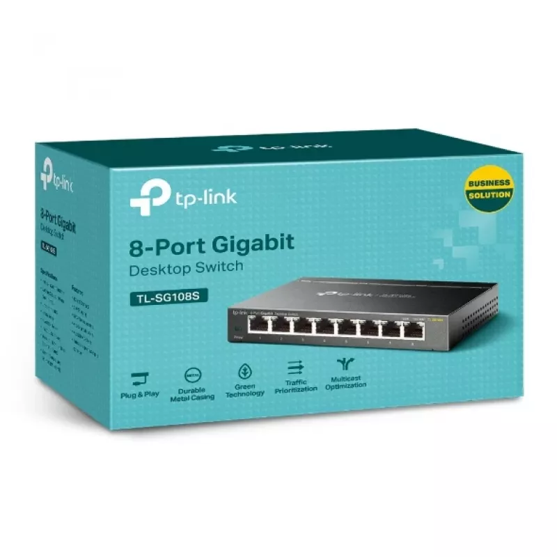 Sieťový switch TP-Link TL-SG108S 8-portový 10/100/1000Mbps