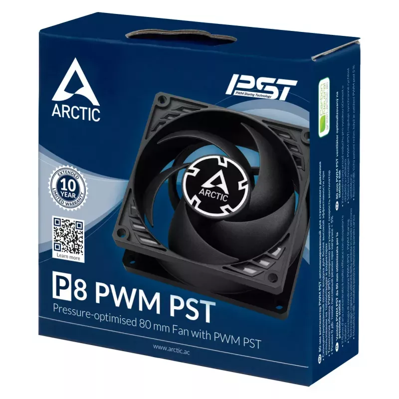 ARCTIC P8 PWM PST - tlakovo optimalizovaný 80-mm ventilátor s PWM PST