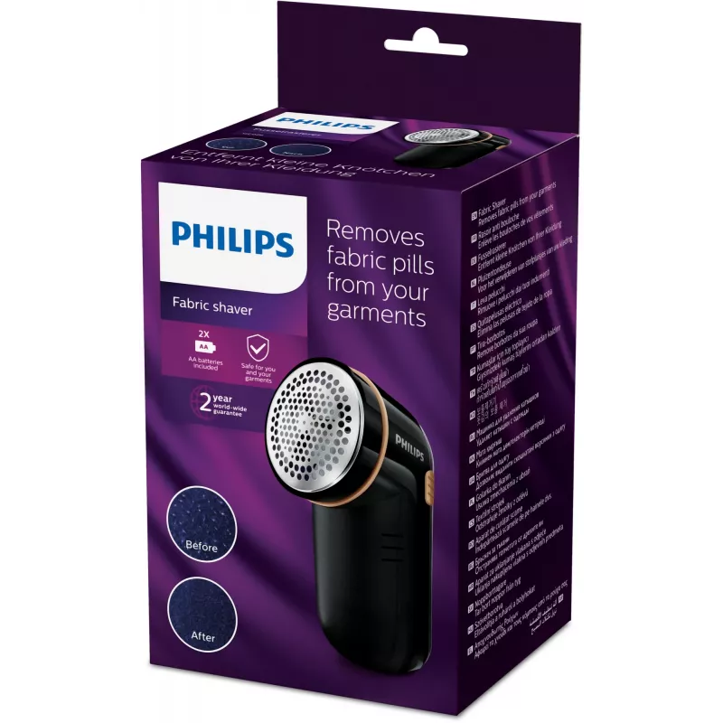 Philips GC026/80 odstraňovač žmoliek, čierna, alkalická, AA, 123 mm, 80 mm, 58 mm