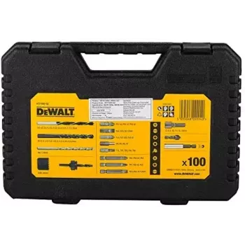 Sada vrtákov DeWalt DT71563-QZ — 100-dielna pre kov, vrátane skrutkovacích bitov a prenosného kufríka