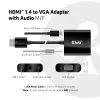 CLUB3D CAC-1302 video káblový adaptér 0,5 m HDMI typ A (štandard) VGA (D-Sub) čierny