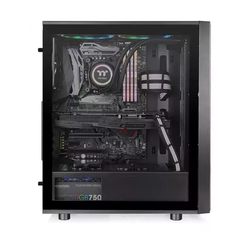 PC skriňa Thermaltake Versa J25 TG RGB Midi Tower čierna