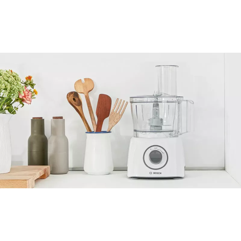 Kuchynský robot Bosch MCM3100W — 800 W, 2,3 l misa, 2 rýchlosti, turbo, biela