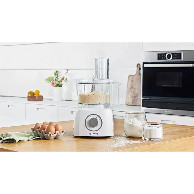 Kuchynský robot Bosch MCM3100W — 800 W, 2,3 l misa, 2 rýchlosti, turbo, biela