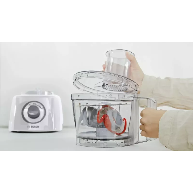 Kuchynský robot Bosch MCM3100W — 800 W, 2,3 l misa, 2 rýchlosti, turbo, biela